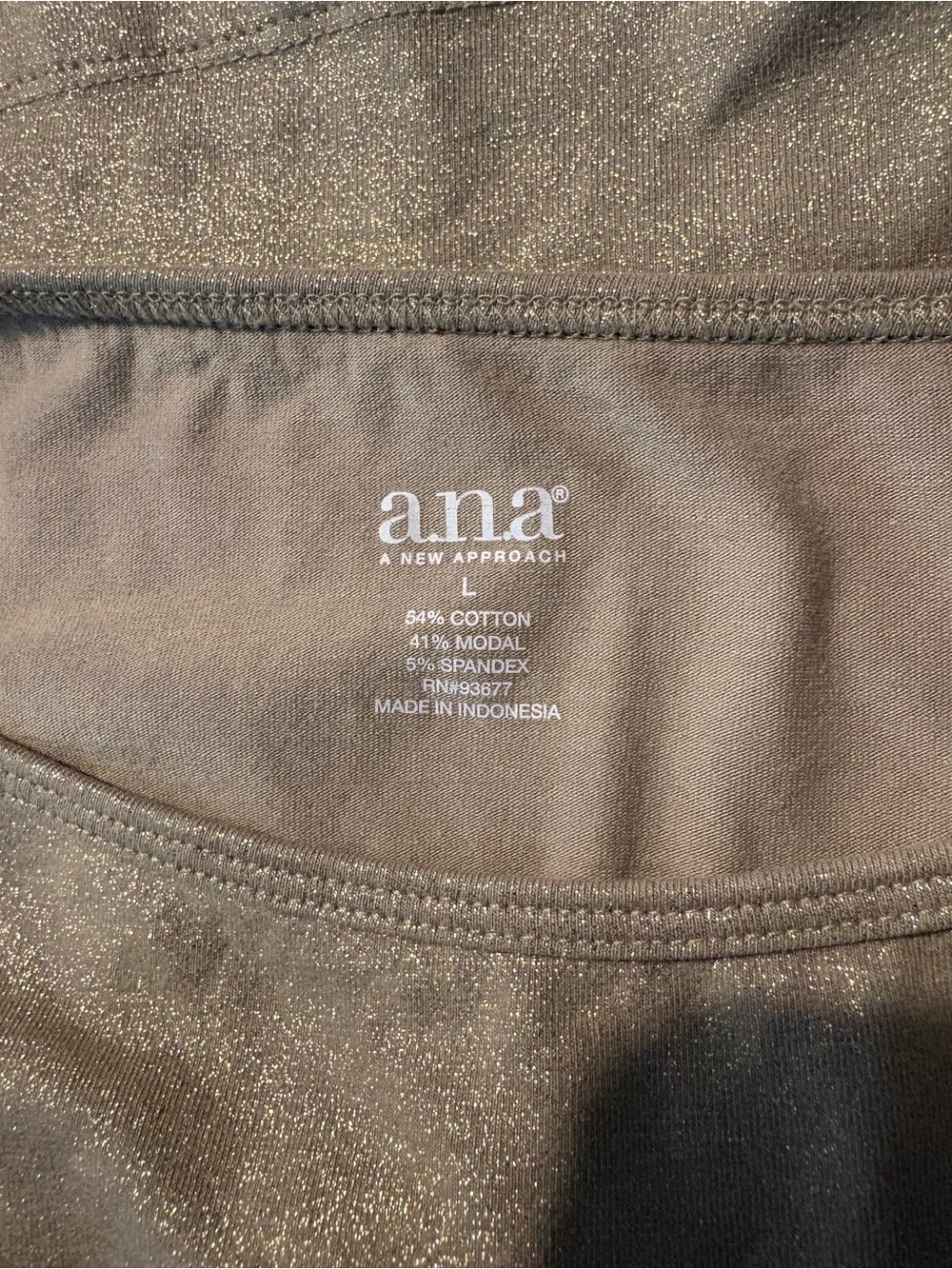 a.n.a Gold Sparkle Shimmery Spaghetti Strap Camisole - Picture 2 of 6